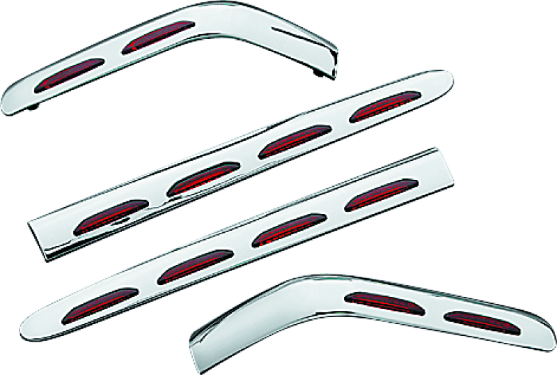 Kuryakyn LED Saddlebag Molding Set for Honda Gold Wing 2001-2010 – Chrome, Part #3202
