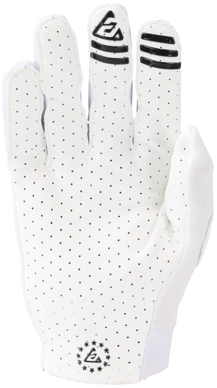 Answer Aerlite Youth Gloves White/Black Logo – Lightweight PowerSports Gloves for Optimal Comfort and Mobility