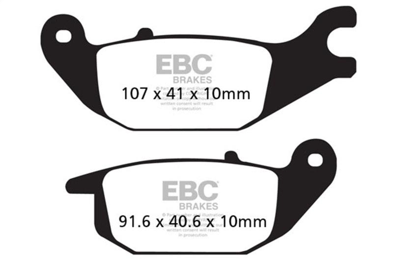 EBC Powersports Double-H Sintered Brake Pads for Honda CBR 125 R (Part FA343HH)