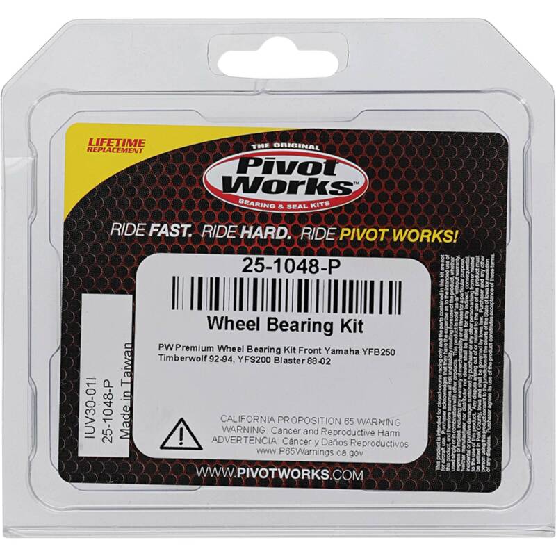 Pivot Works Premium Wheel Bearing Kit for Yamaha YFS200 Blaster – Part Number 25-1048-P