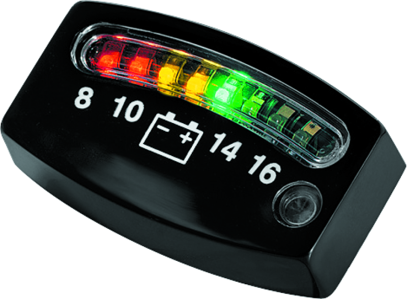 Kuryakyn LED Battery Gauge Universal Black Part 4218 for Powersports Vehicles