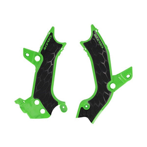 Acerbis 2983671089 X-Grip Frame Guards for Kawasaki KX Models - Green/Black