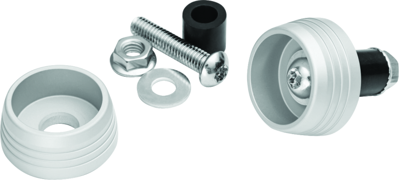 Kuryakyn Lodestar Front Axle Sliders for BMW R1200GS and R1200RT - Silver