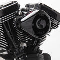 S&S Cycle 08-17 Touring and 16-17 Street Glide Stealth Air Cleaner Kit with Gloss Black Mini Teardrop Cover