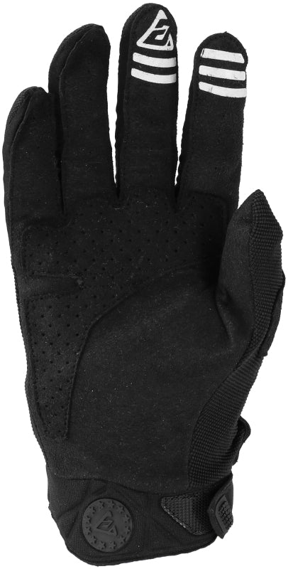 Answer Peak Youth Gloves Black/White XL – Lightweight Race-Ready Powersports Hand Protection