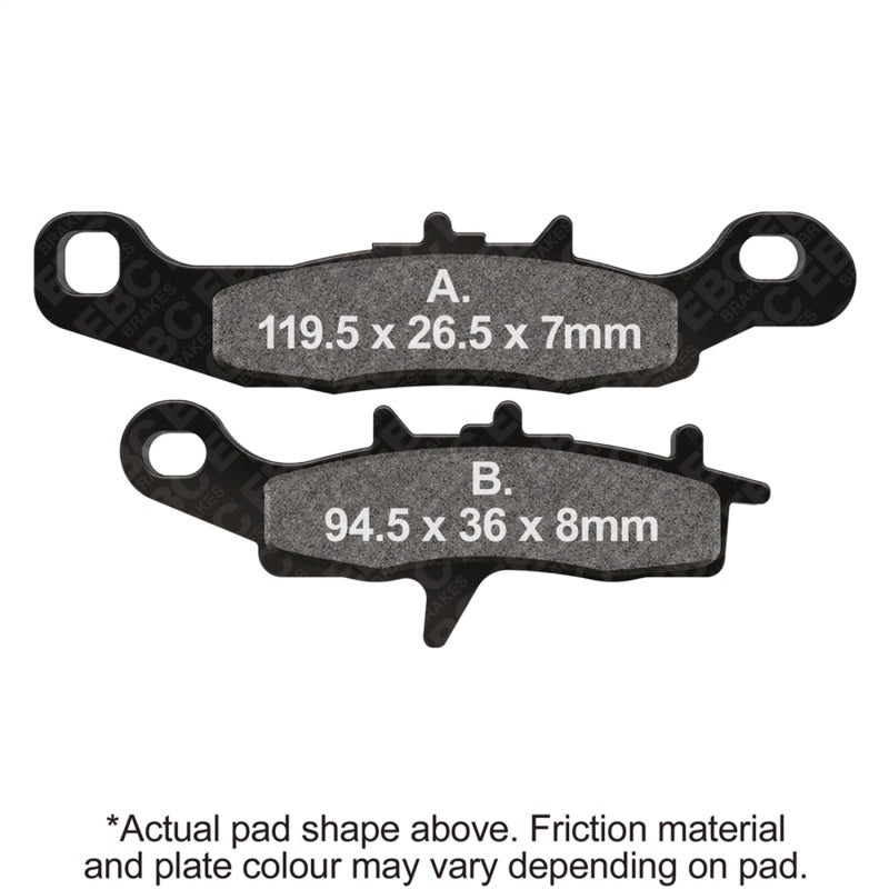 EBC Powersports Carbon X FA258X Brake Pads for Kawasaki KX80 and KX100 – Front Left