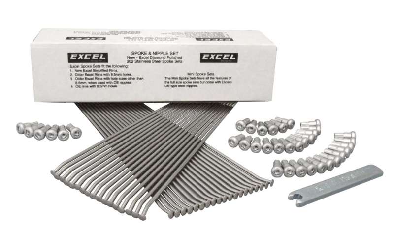Excel Front Spoke and Nipple Set (Part XS9-31217) for Suzuki RM and DR-Z400 Models