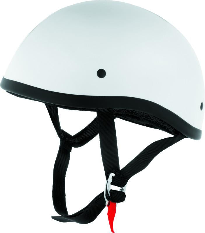Bikers Choice Skid Lids Original Helmet White – XS, Low-Profile Contoured Design with D.O.T. Certification