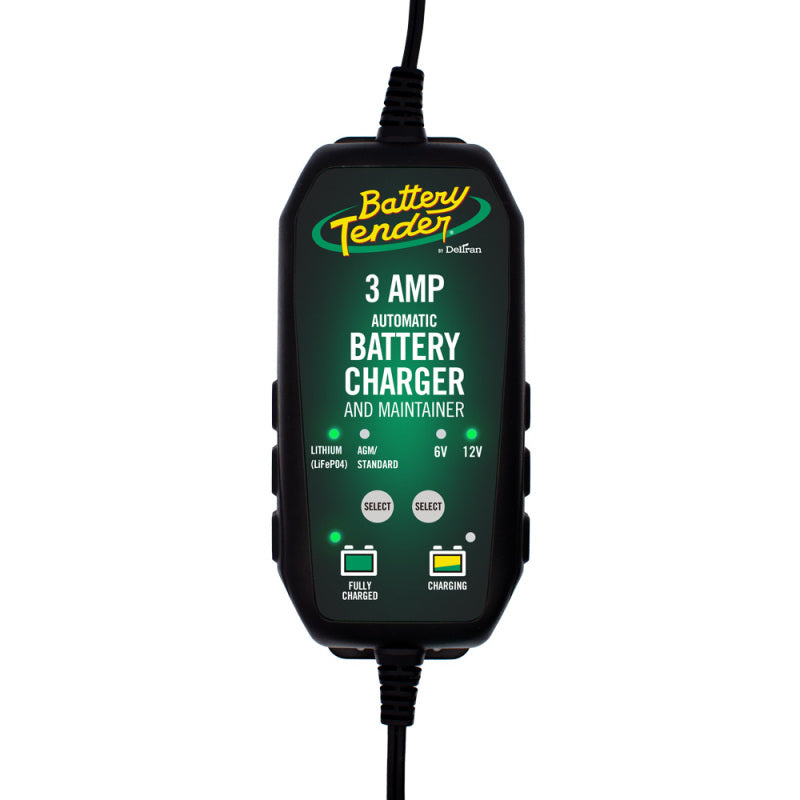 Battery Tender 6V/12V 3A Selectable Battery Charger – Fast Recharge and Maintenance for Automotive, Marine, and Powersports Batteries