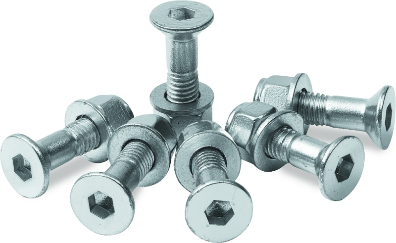 ProTaper Sprocket Bolt Kit - 6 mm Allen Head Bolts with 12 mm Nylock Nuts for Powersports Rear Sprockets