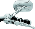 Kuryakyn Magnum Mirrors Large Flat Glass Chrome - Part 1430 for Harley-Davidson Models 1965-2022