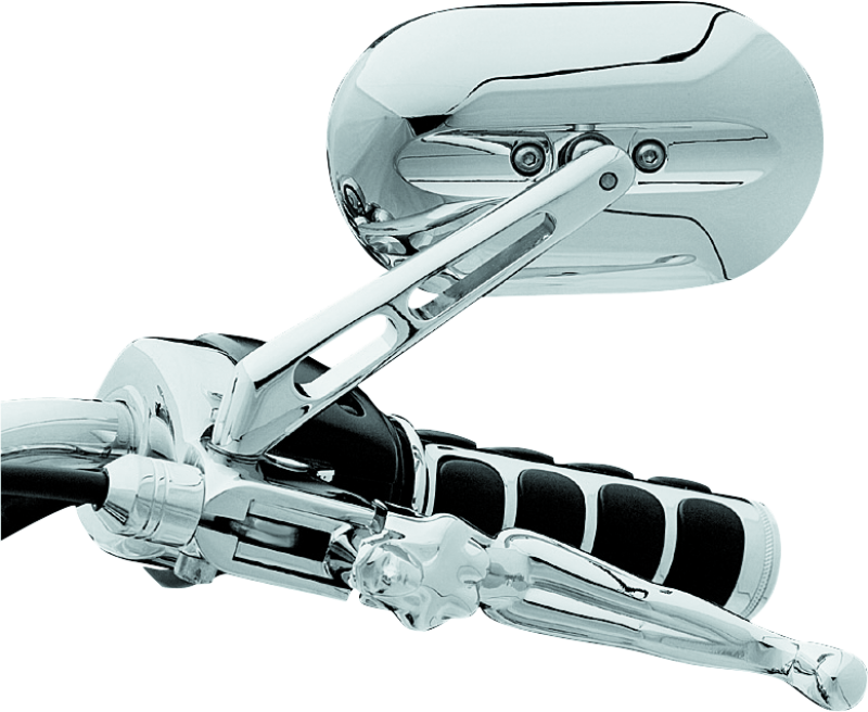 Kuryakyn Magnum Mirrors Large Flat Glass Chrome - Part 1430 for Harley-Davidson Models 1965-2022