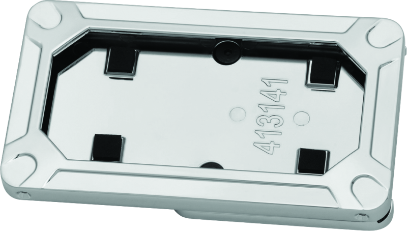 Kuryakyn Nova Side Mount License Plate Frame for Harley Davidson - Gloss Chrome (Part #3141)