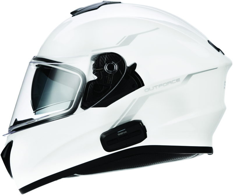 Sena Technologies Outforce Full Face Bluetooth Helmet Small Glossy White for Powersports