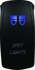 DragonFire Racing Lighted Switch Spot Light On/Off Blue – Durable Waterproof Power Switch with LED Logo Illumination