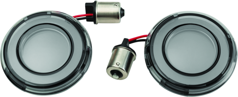 Kuryakyn Tracer LED Rear Turn Signal Insert with Red Light and Smoke Lens for Harley Davidson - Part 2907