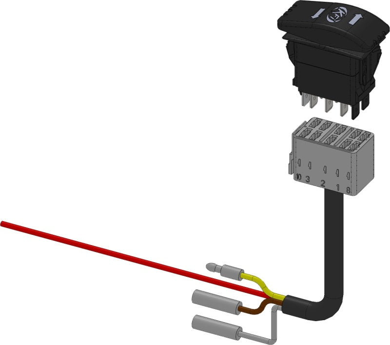 KFI Actuator Backlit Dash Rocker Switch - Dual Pole, 20A, ON-OFF-ON Circuit, Fits Most UTVs