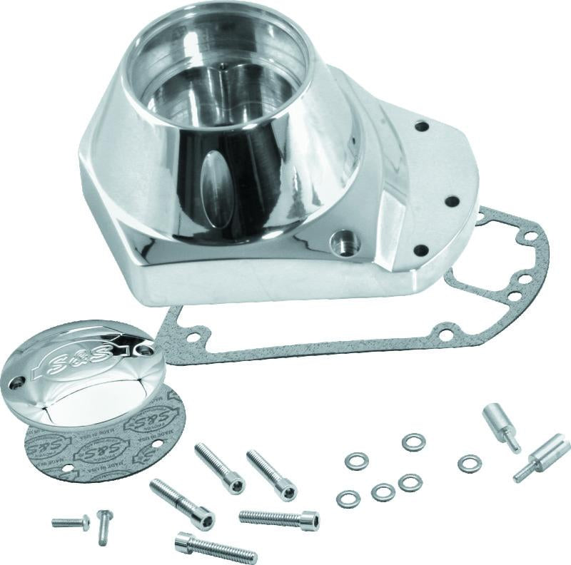 S&S Cycle 73-92 BT Billet Ignition Cover Gearcover - Chrome for Harley Davidson