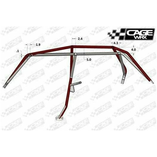 Polaris RZR 4 (2014-2018) Raw Assembled Baja Spec Cage with Roof