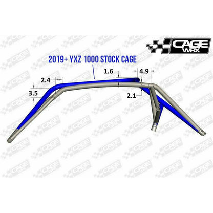 Yamaha YXZ 1000R Raw Assembled Super Shorty Cage with Roof