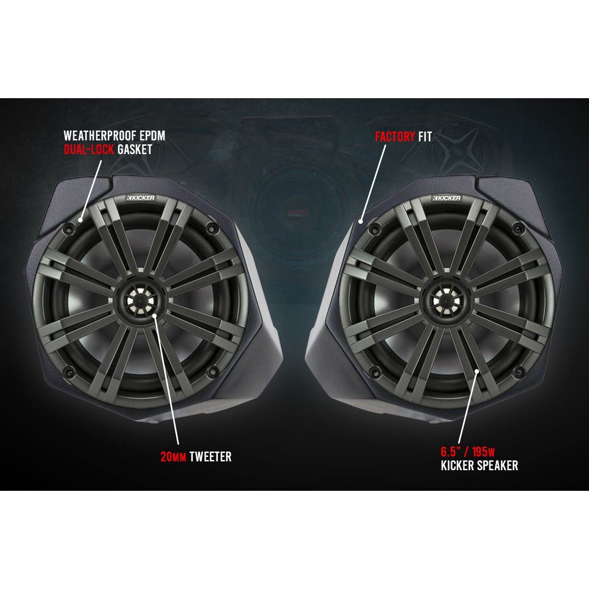 Can Am X3 6.5" Front Kick Speaker Pods
