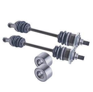 Arctic Cat Atv 400 / 500 / 650 Front Cv Axles & Wheel Bearings Set