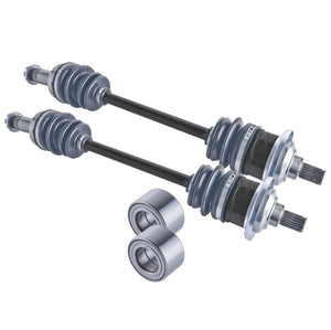 Arctic Cat Atv 500 Trv Front Cv Axles & Wheel Bearings Set