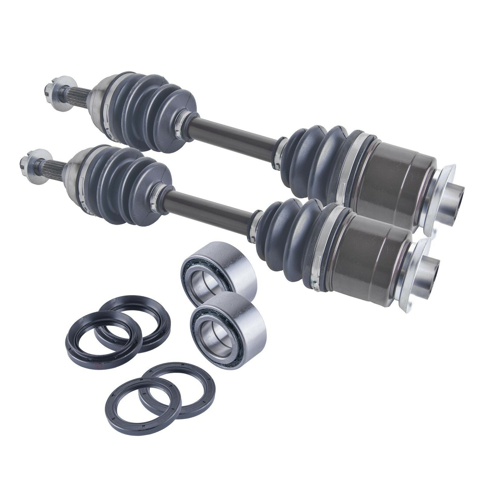 Arctic Cat Atv 250 / 300 Rear Cv Axles Wheel Bearings & Seals Set