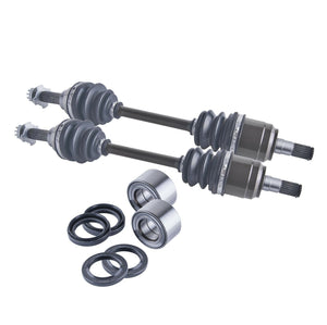 Suzuki King Quad Front Cv Axles Wheel Bearings & Seals Set