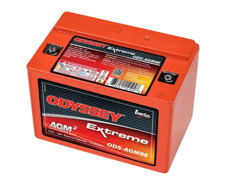 Odyssey Battery Powersport Extreme AGM Battery (Part Number: ODS-AGM8E) for Powersports Vehicles