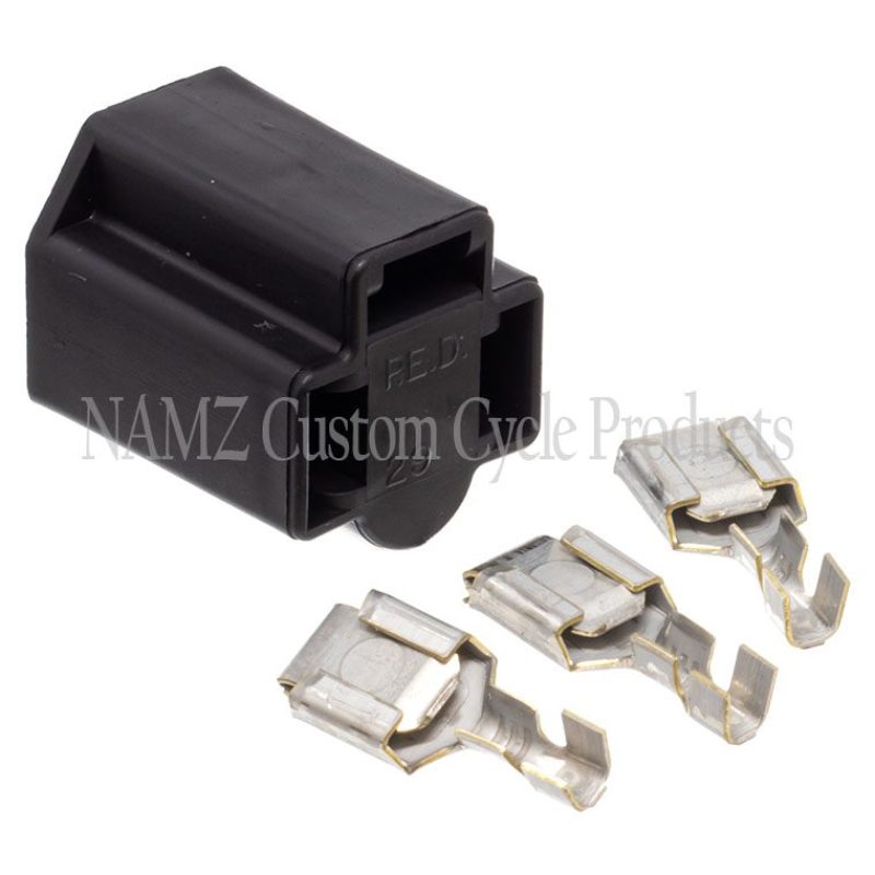 NAMZ Replacement Female Headlamp Socket & Terminal Kit - Part NHSK-01 for Powersports Vehicles