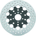 Twin Power 08-Up Harley Davidson FLH FLT 11.8-Inch Floating Rear Brake Rotor with Holes - Black