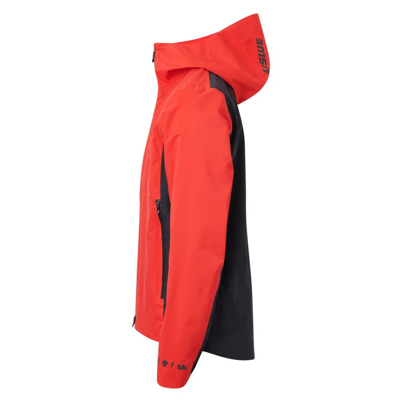 USWE Waterproof MTB Jacket Flame Red – Medium, Lightweight 3-Layer Protection