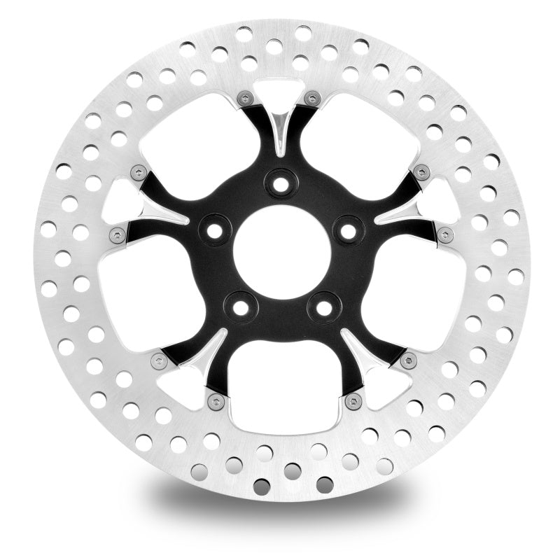 Performance Machine Galaxy Front Left Brake Disc for Harley Davidson - Contrast Cut Platinum (Part #0133-1800GALLS-BMP)