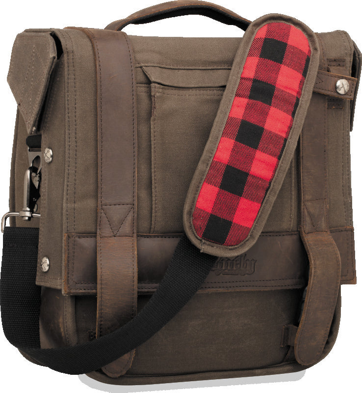 Burly Brand Voyager Saddlebag for Harley-Davidson and Triumph Motorcycles - Dark Oak