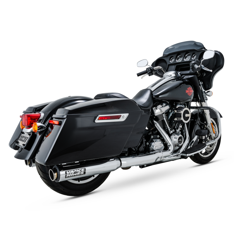Vance & Hines Part 16721 Stainless 2-Into-1 Upsweep Exhaust for Harley-Davidson Touring - Chrome