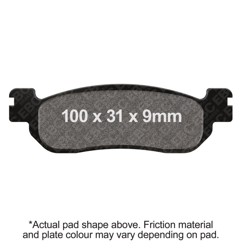 EBC Powersports Double-H Sintered HH Brake Pads for Yamaha XT250 and TW200 (Part Number: FA275HH)