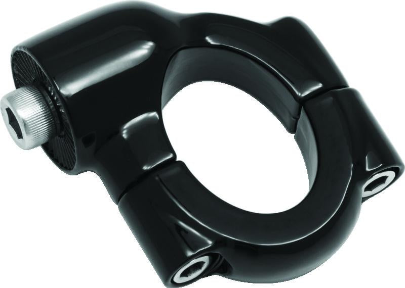 Kuryakyn Side Mount License Plate Holder Clamp for Harley Softail Models - Gloss Black (Part #3117)