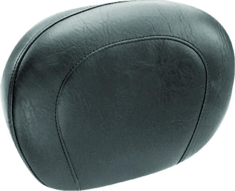 Mustang Harley Low Medallion Sissy Bar Pad (12 inch x 9 inch) - Black for Harley Davidson Touring Models