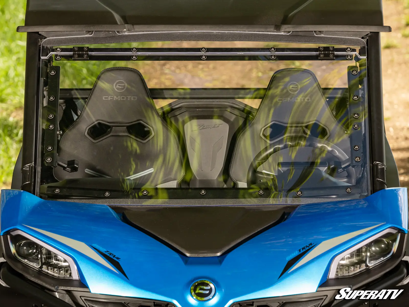 SuperATV CFMoto ZForce 950 Sport Scratch-Resistant Flip Windshield