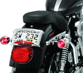 Kuryakyn Deep Dish Bezel with Red Lens for Harley-Davidson Bullet Turn Signals (Part Number 2109)