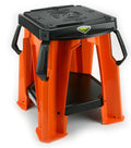 Cycra Moto Stand Unassembled - Orange with 12x12 Inch Rubber Top and Built-in Tool Tray