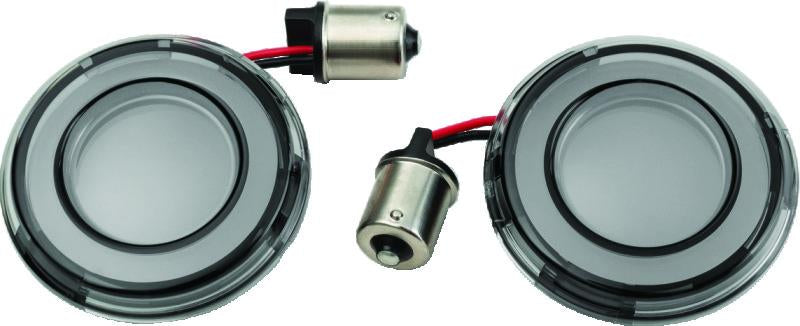 Kuryakyn Tracer LED Rear Turn Signal Insert with Red Light and Smoke Lens for Harley Davidson - Part 2907