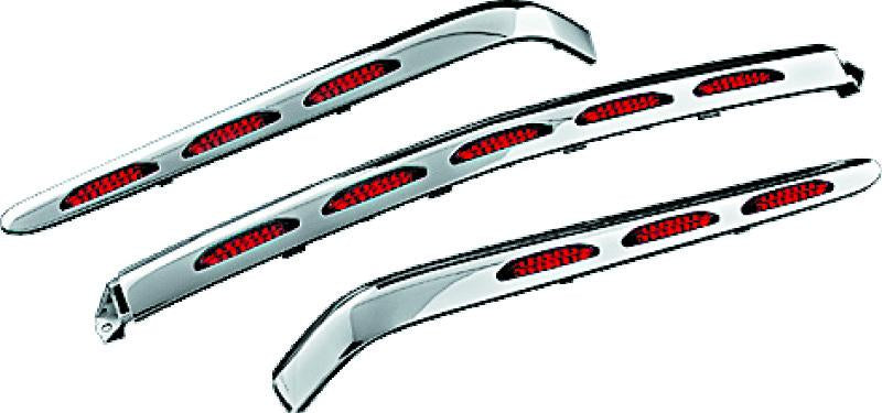 Kuryakyn LED Trunk Molding for 2001-2010 Honda Gold Wing GL1800 – Chrome with Red Lens