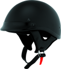 Bikers Choice Skid Lids Traditional Helmet Flat Black 2XL with Visor and D-Ring Retention