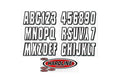 Hardline Boat Lettering Registration Kit 3-Inch - Silver and Black for Marine Vehicles