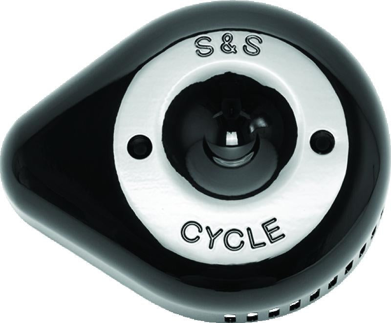 S&S Cycle Stealth Slasher Teardrop Air Cleaner Cover – Gloss Black for Harley Davidson FXR & FLHS Models