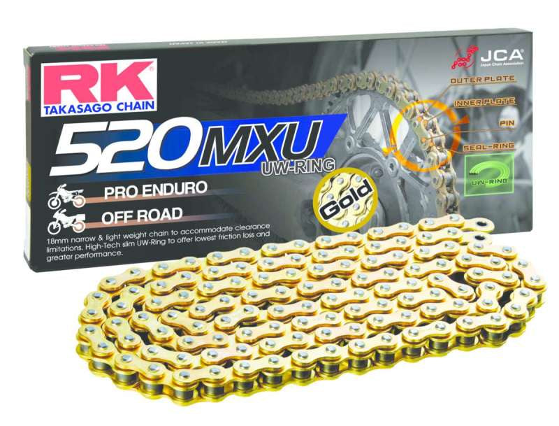 RK Chain GB520MXU-116L UW-Ring Gold Powersports Chain