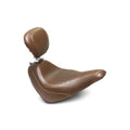 Mustang Motorcycle 83028 Wide Tripper Solo Seat with Driver Backrest for Harley Davidson Street Bob 2018-2021 - Brown