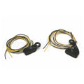 Letric Lighting Black Mini Mirror Mounted Front LED Turn Signals - Part LLC-MMM-B